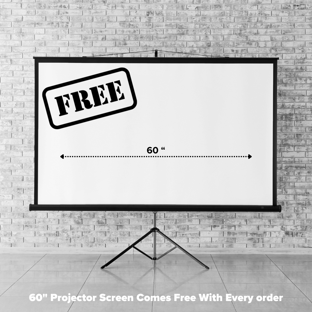 MovieHub™ Ultra HD Projector + FREE Projector Screen